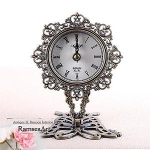 C7_나비플립주석 엔틱풍 탁상시계 인테리어 소품