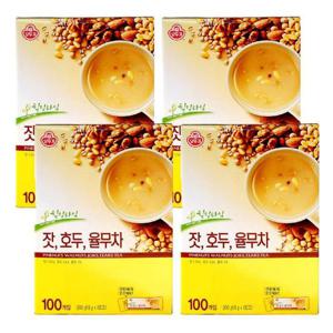 오뚜기 힐링타임 잣 호두 율무차 100T x 4개 곡물차