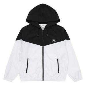 에꼴리에 TC01 유니 모노 배색 후드 점퍼 24B0104