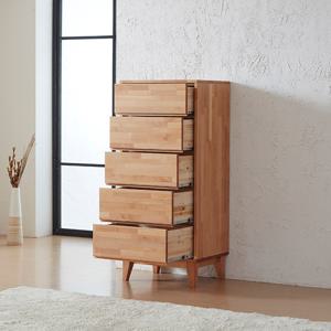 (착불)우아미가구 르보에 엘다 원목 5단 서랍장 600