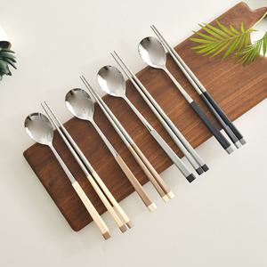 한식 스텐 4인 수저세트 숟가락 젓가락 유아 어린이 커트러리