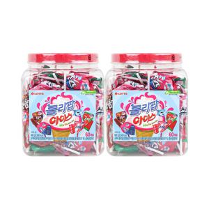 롯데웰푸드 롤리팝 아이스 캔디 660g (60개입) x 2개