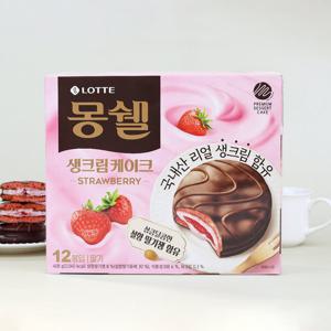 롯데웰푸드 몽쉘 생크림케이크 딸기 408g