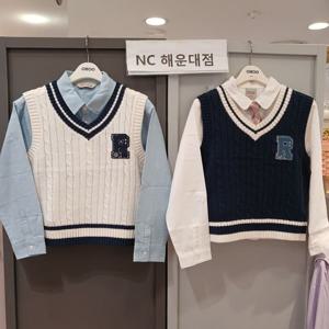 [오후]가을신상~깔끔~단정신학기룩~케이블 조끼 OHVK24801