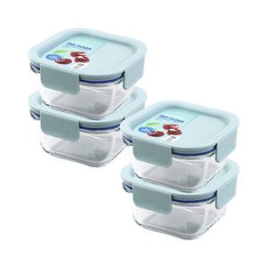 락앤락 더클리어 정사각 300ml x 4개 / 내열유리밀폐용기