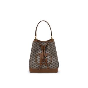 [헤지스ACC]H 레더 패치 시그니처 패턴 버킷백 HIBA4F113K2