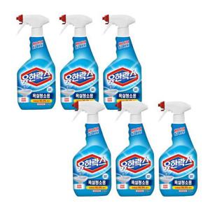 유한크로락스 유한락스 욕실청소용 500ml 6개 욕실 청소 소독 락스