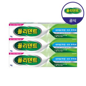 폴리덴트 의치 부착재 70g (무향) 3개