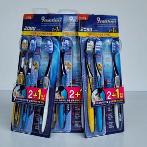 애경 2080 9모션 일반모(2+1) 칫솔 3개 고급