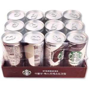 코스트코 스타벅스 더블샷 에스프레소 & 크림 커피 2400ml(200ml x 12캔)