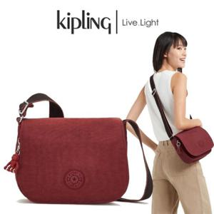 [키플링]반달 덮개 크로스백 로렌M 플레어링 러스트 KNCBS07 FRRU