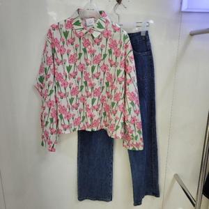 더스토아 DP01 들꽃 긴 난방 셔츠 T25nchp25b008