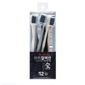 바른생활 아트컬렉션 숯 칫솔 12입