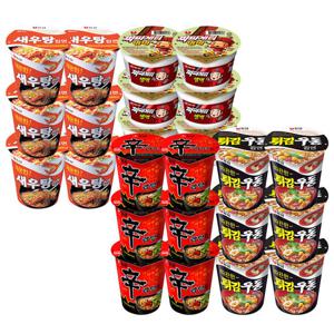 농심 컵라면 혼합 24개(신라면6개+튀김우동6개+짜파게티범벅6개+새우탕6개)