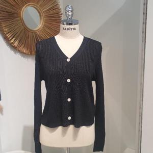 르피타 HC06 베이직 V넥 가디건(블랙) L252BKT401