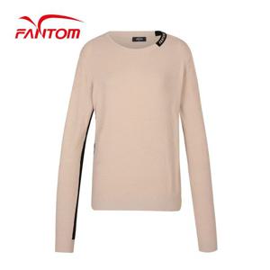 [팬텀] 여성 로고 편직 밑단 언발란스 긴팔 니트 221B1SR159_BG