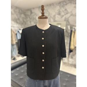 [보브] 보브 VOV 크링클 노카 슬리브 크롭 자켓 (7155210200) 7155210200