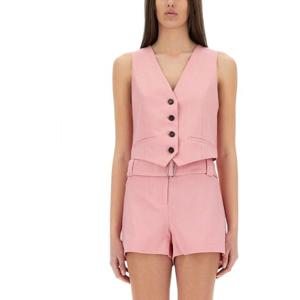 엠에스지엠 핑크 테일러드 크롭 백 디테일 조끼 3841MDW01 2571