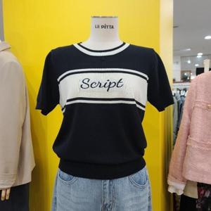 르피타 DP01 레터링  니트티셔츠 L252USW452
