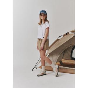 블루테일 AZB4PT02BG통고무줄 베이지 우븐 반팬츠