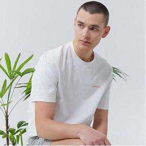 머렐 남성 화이트 라운드 반팔 티셔츠 D4ST203MWHT