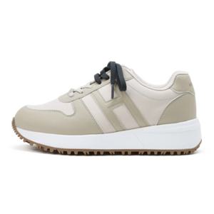 헤지스골프 BEST 아이보리 여성 컬러블럭 가죽 골프화(HWSO5E101IV)