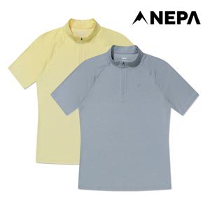 [택가109,000원] 네파 여성 마운틴 아스킨 도트 반팔 집업티셔츠 7I45407