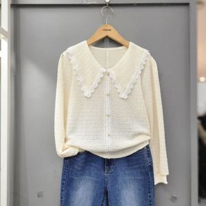 [무자크]달달레이스 카라블라우스 P2BL11