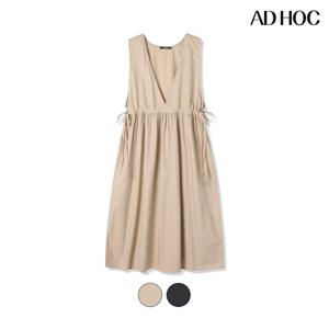 [애드호크]여성 슬리브리스 브이넥 원피스 HB5OP51-1_DJ