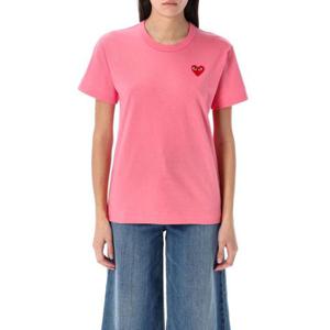 꼼데가르송 레드 하트 엠블럼 반소매 티셔츠 AXT2720513 DOM