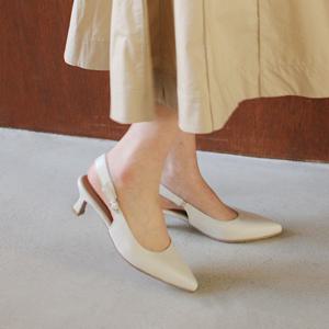 [지쎄공식몰] 천연가죽 여성수제화 카디 스틸레토 슬링백 GIS-46240