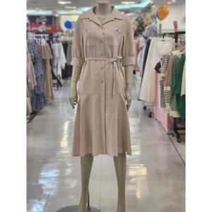 SOUP 세이브존07 셔츠형 벨티드 롱 원피스 SB4OP90