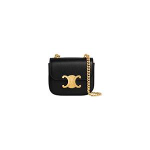 셀린느 미니 체인 클로드 샤이니 카프스킨 블랙 10L843DPV-38NO