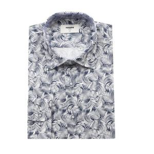 [레노마(셔츠)](사은양말1장증정) 린넨혼방 빅리프 프린트 긴소매 남방 (RPSSL1171NY)