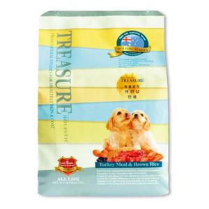 (트레져) 홀리스틱 사료 터키브라운라이스 2.7kg 강아지가좋아하는사료 펫사료 맛있는개사료 건강사료 영양