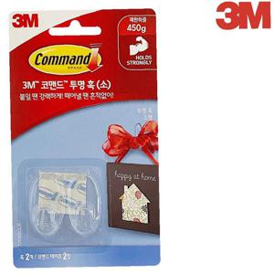 3M 코맨드 투명 훅(소 17092) 벽걸이 후크