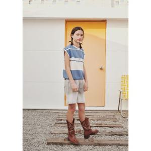 블루테일 AZC4TS01BU 스포티 스트라이프 블루 티셔츠