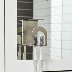 [모던하우스] 스테인리스스틸 밀착패드 올인원걸이2구 칫솔2,치약,양치컵