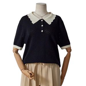 [포커스]써머 물결카라넥 니트_FM5E7KT0100