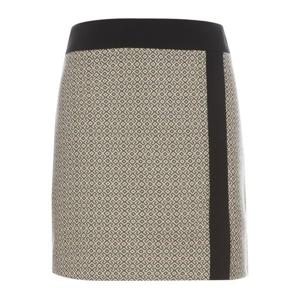 [샵앤]어반 배색 지퍼 자갸드 골프 미니 스커트 NS-WSK-1038-베