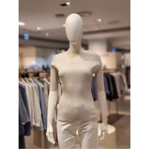 더레노마 시스루넥 반팔 니트 (R3G22KPO050)