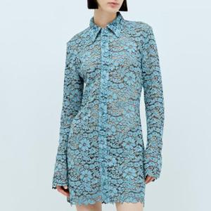 26 SS 이티스 카프리스 플라워 패턴 세미시어 드레스 블루 A320001 Caprice Lagoon