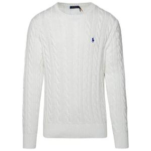 Polo Ralph Lauren 로고 자수 케이블 니트 스웨터 710775885 033 TP934746953