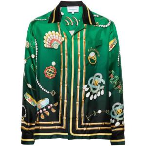 26 SS 카사블랑카 라 부아 아 비쥬 실크 셔츠 UMPS24SH006 TP432235164