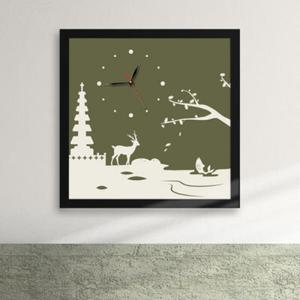 아트박스/꾸밈 cw211-한국전통의그림액자벽시계_디자인액자시계