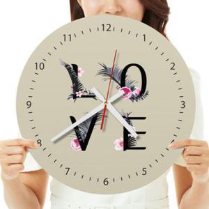 아트박스/꾸밈 ih618-야자수잎과러브레터링_인테리어벽시계