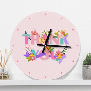 아트박스/꾸밈 cb171-꽃타이포(thank you)_인테리어벽시계_