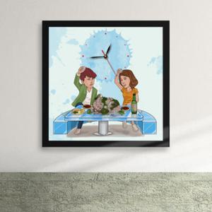 아트박스/꾸밈 iz193-회한접시소주한잔액자벽시계_디자인액자시