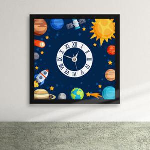 아트박스/꾸밈 cy504-우주여행액자벽시계_디자인액자시계