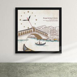 아트박스/꾸밈 iz182-베네치아의 아침 액자벽시계_디자인액자시